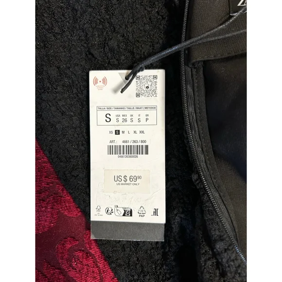 NWT 2021 ZARA Black Strapless Lace Midi Dress S - Picture 8 of 12